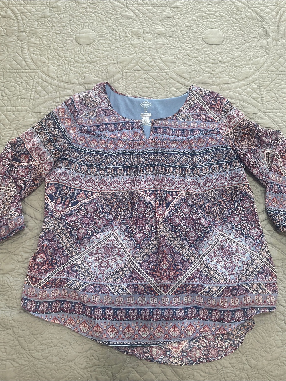 *3 for $10* St. John's Bay Purple and Blue blouse PM